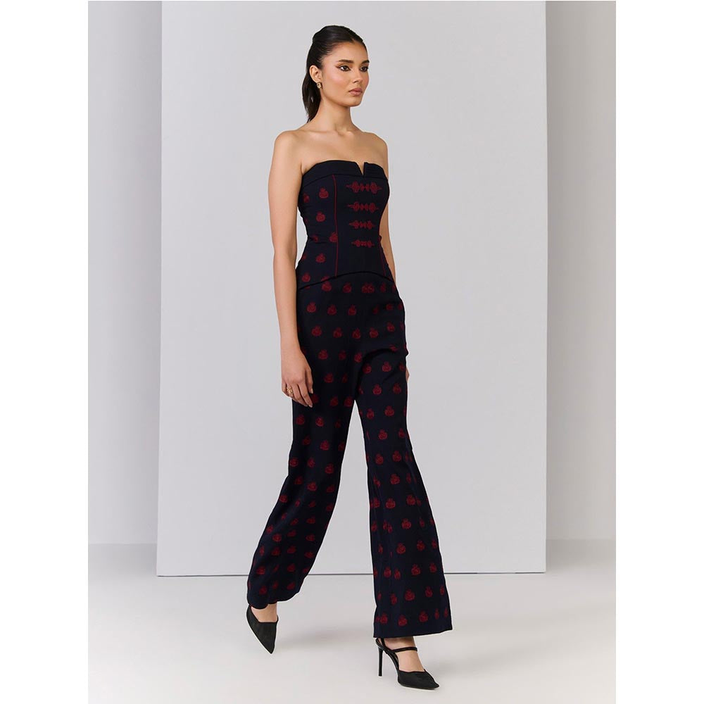 S&N by Shantnu Nikhil Celtic Knot Detailed Crop Top