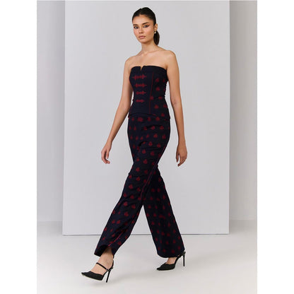 S&N by Shantnu Nikhil Celtic Knot Detailed Crop Top
