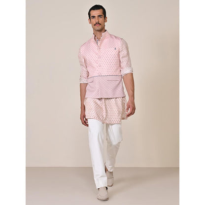S&N by Shantnu Nikhil Pink Jersey Sleeveless Waistcoat
