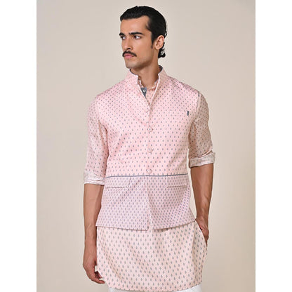 S&N by Shantnu Nikhil Pink Jersey Sleeveless Waistcoat