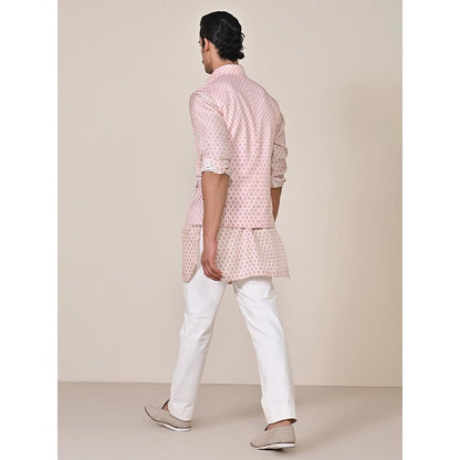 S&N by Shantnu Nikhil Pink Jersey Sleeveless Waistcoat