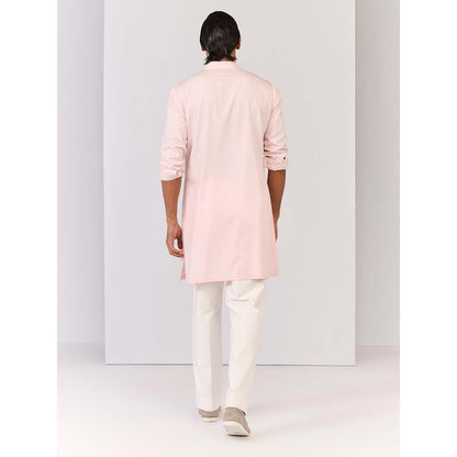 S&N by Shantnu Nikhil Light Pink Bamboo Cotton Kurta
