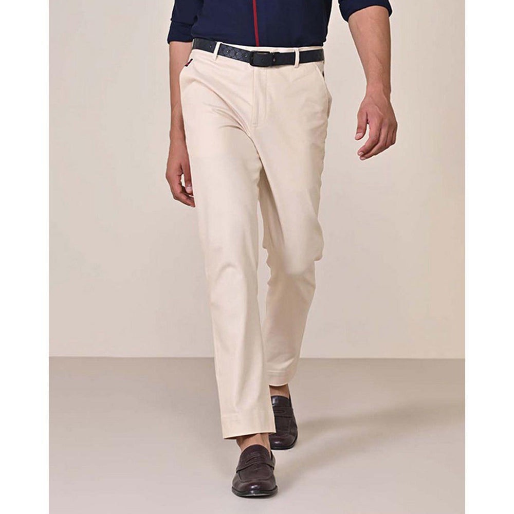 S&N by Shantnu Nikhil Men Cream Trouser