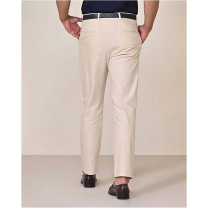 S&N by Shantnu Nikhil Men Cream Trouser