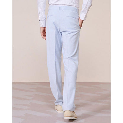 S&N by Shantnu Nikhil Linen Blue Trouser