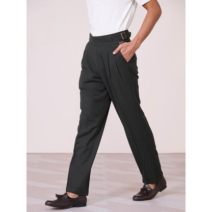 S&N by Shantnu Nikhil Military Cross Flap Black Trouser