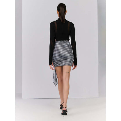 S&N by Shantnu Nikhil Black High Neck Bodysuit