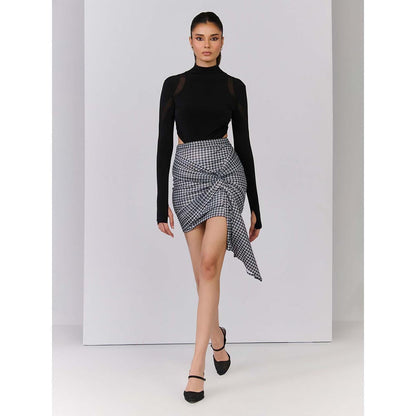 S&N by Shantnu Nikhil Black High Neck Bodysuit