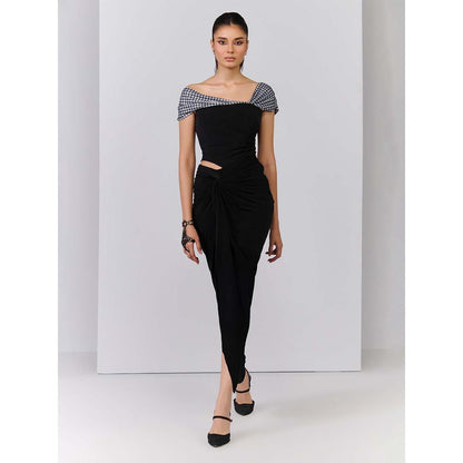 S&N by Shantnu Nikhil Black Crop Top