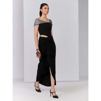 S&N by Shantnu Nikhil Black Crop Top