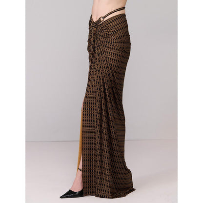 S&N by Shantnu Nikhil Adamas Printed Twisted Draped Skirt
