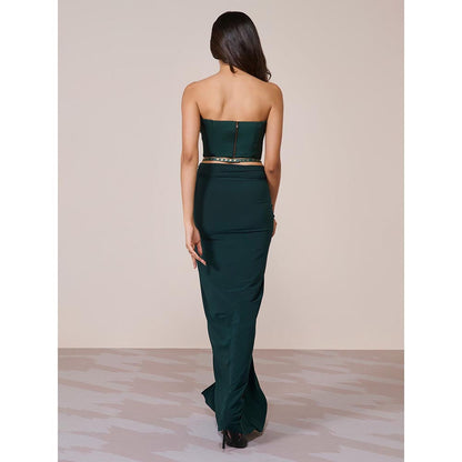 S&N by Shantnu Nikhil Emerald Applique Skirt