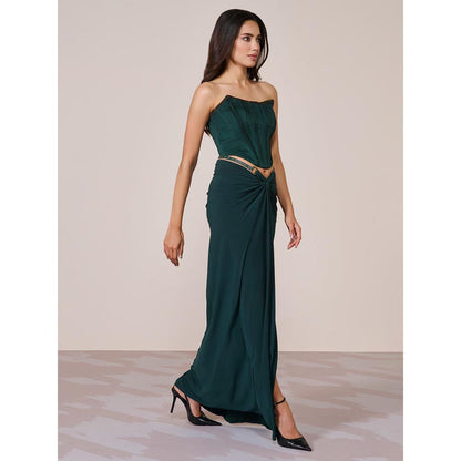 S&N by Shantnu Nikhil Emerald Applique Skirt