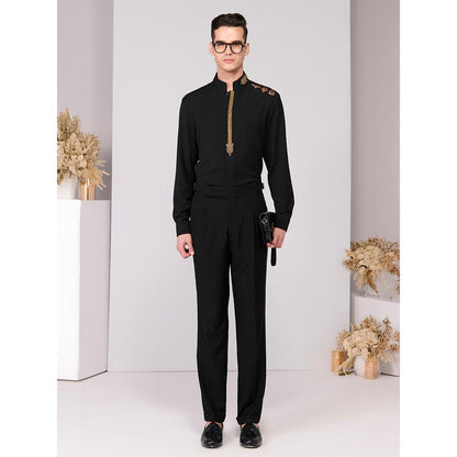 S&N by Shantnu Nikhil Black Insignia Shirt