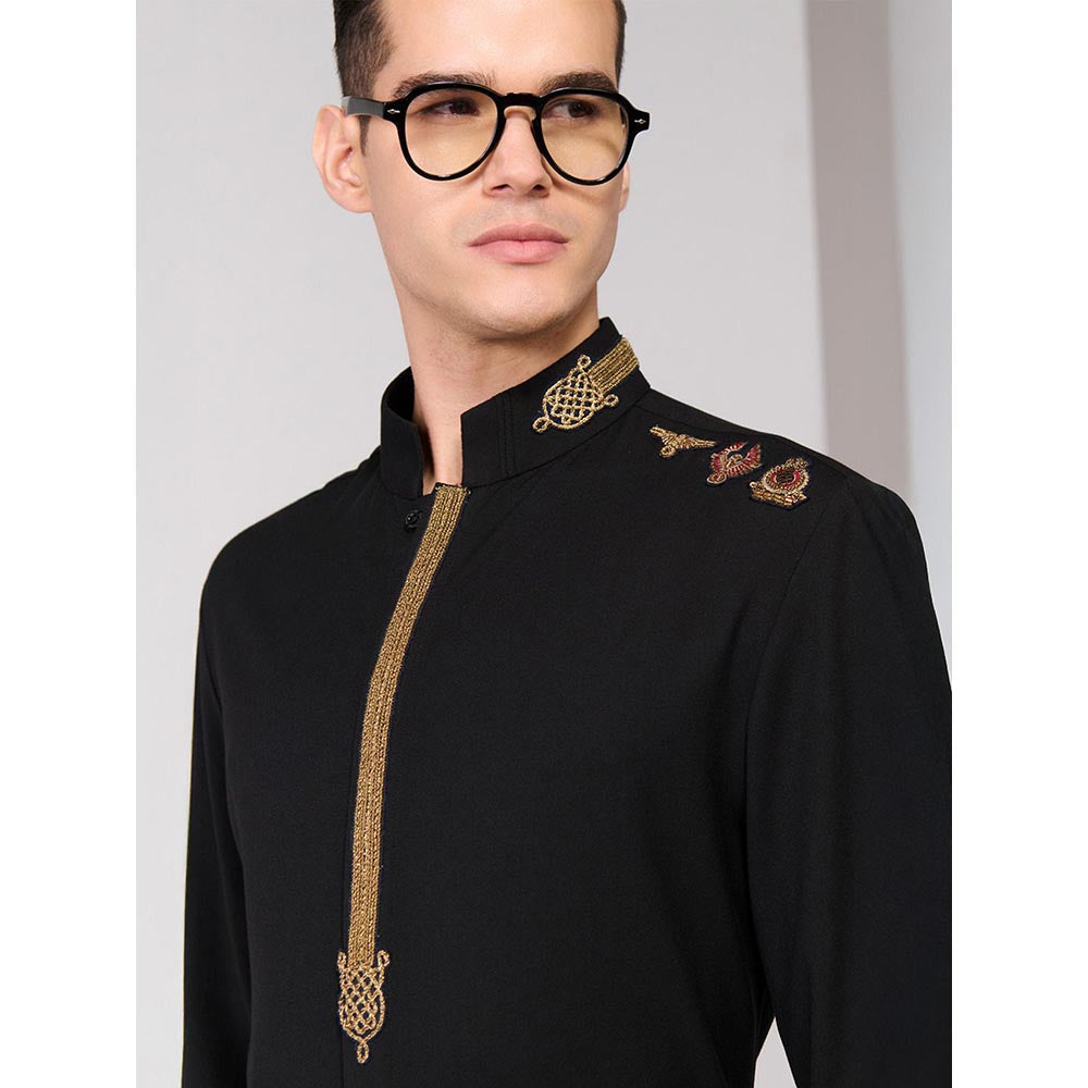 S&N by Shantnu Nikhil Black Insignia Shirt