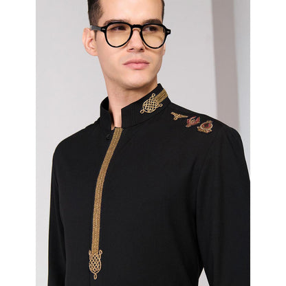 S&N by Shantnu Nikhil Black Insignia Shirt