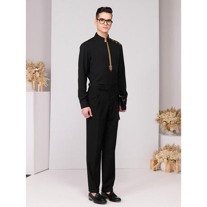 S&N by Shantnu Nikhil Black Insignia Shirt