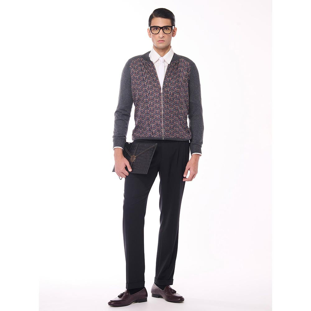 S&N by Shantnu Nikhil Printed Merino Multicolour Sweater
