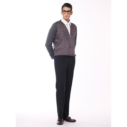 S&N by Shantnu Nikhil Printed Merino Multicolour Sweater