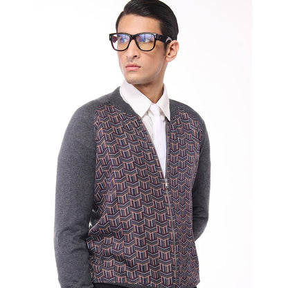 S&N by Shantnu Nikhil Printed Merino Multicolour Sweater