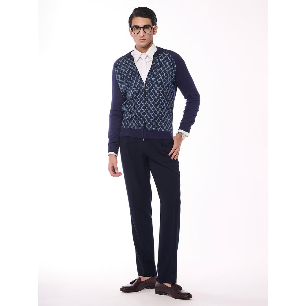 S&N by Shantnu Nikhil Adamas Printed Merino Multicolour Sweater