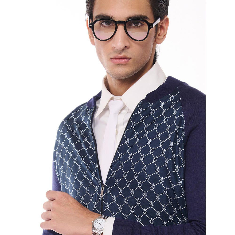 S&N by Shantnu Nikhil Adamas Printed Merino Multicolour Sweater
