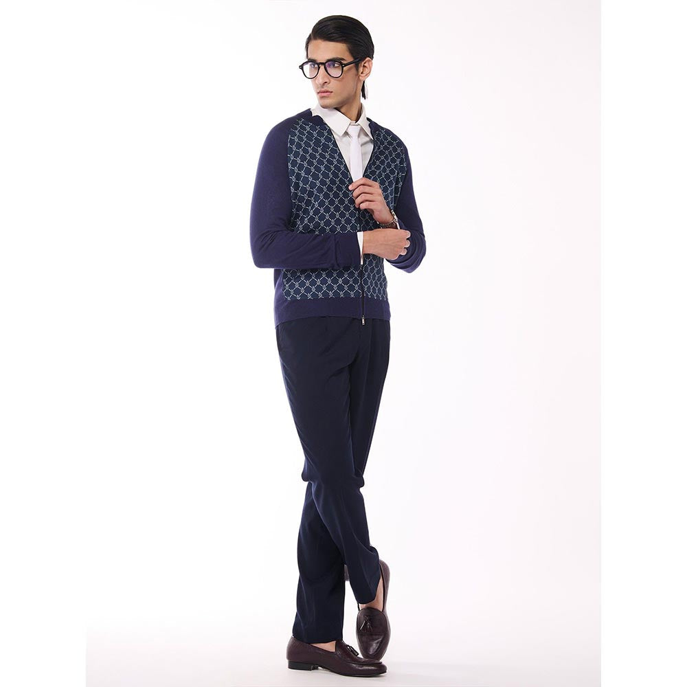 S&N by Shantnu Nikhil Adamas Printed Merino Multicolour Sweater