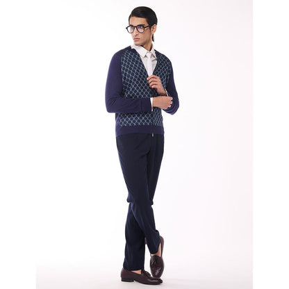 S&N by Shantnu Nikhil Adamas Printed Merino Multicolour Sweater