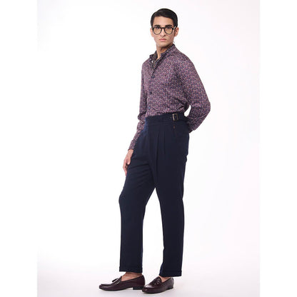 S&N by Shantnu Nikhil Men Multi-Color Jersey Geometric Shirt