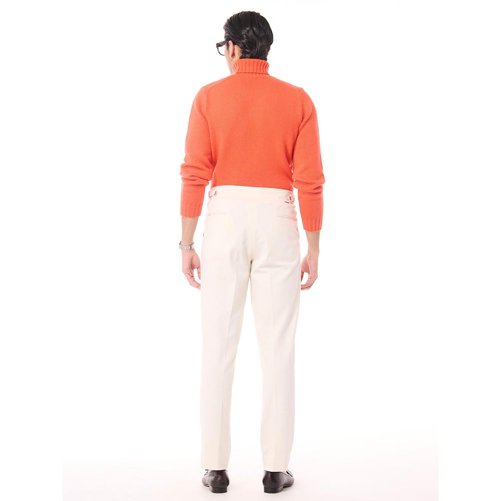 S&N by Shantnu Nikhil Cashmere High Neck Orange Sweater