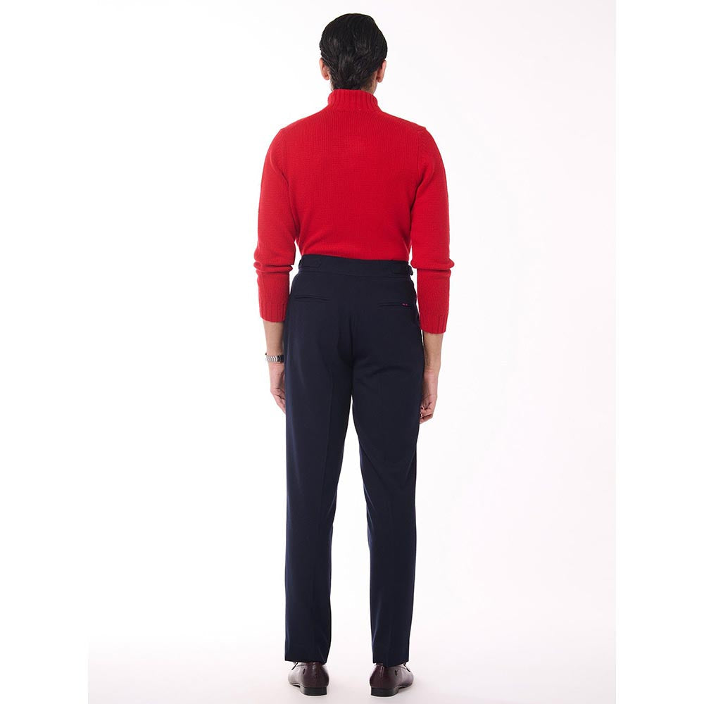 S&N by Shantnu Nikhil Cashmere High Neck Red Sweater