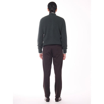 S&N by Shantnu Nikhil Crested Cashmere Green Sweater