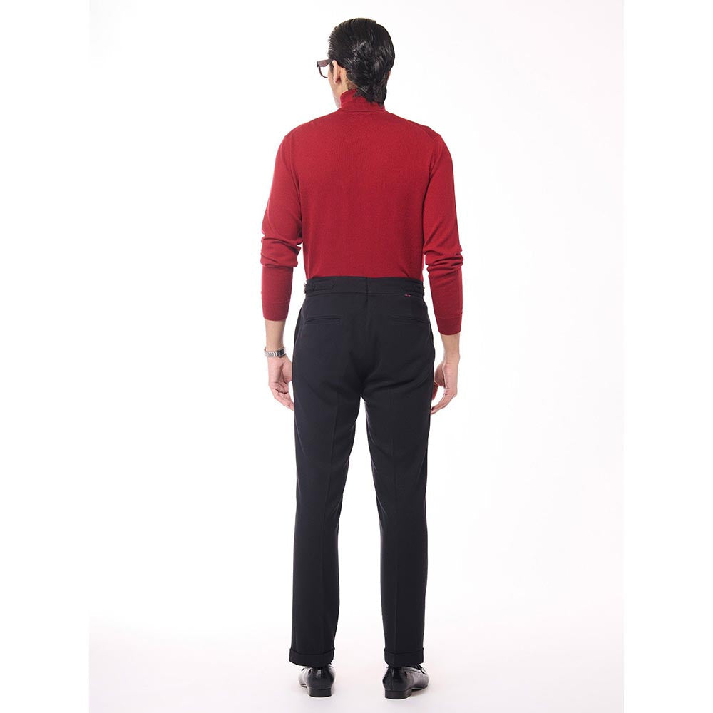 S&N by Shantnu Nikhil Merino Wool Turtle Neck Red Sweater