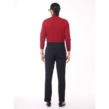 S&N by Shantnu Nikhil Merino Wool Turtle Neck Red Sweater