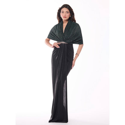 S&N by Shantnu Nikhil Emerald Printed Dress