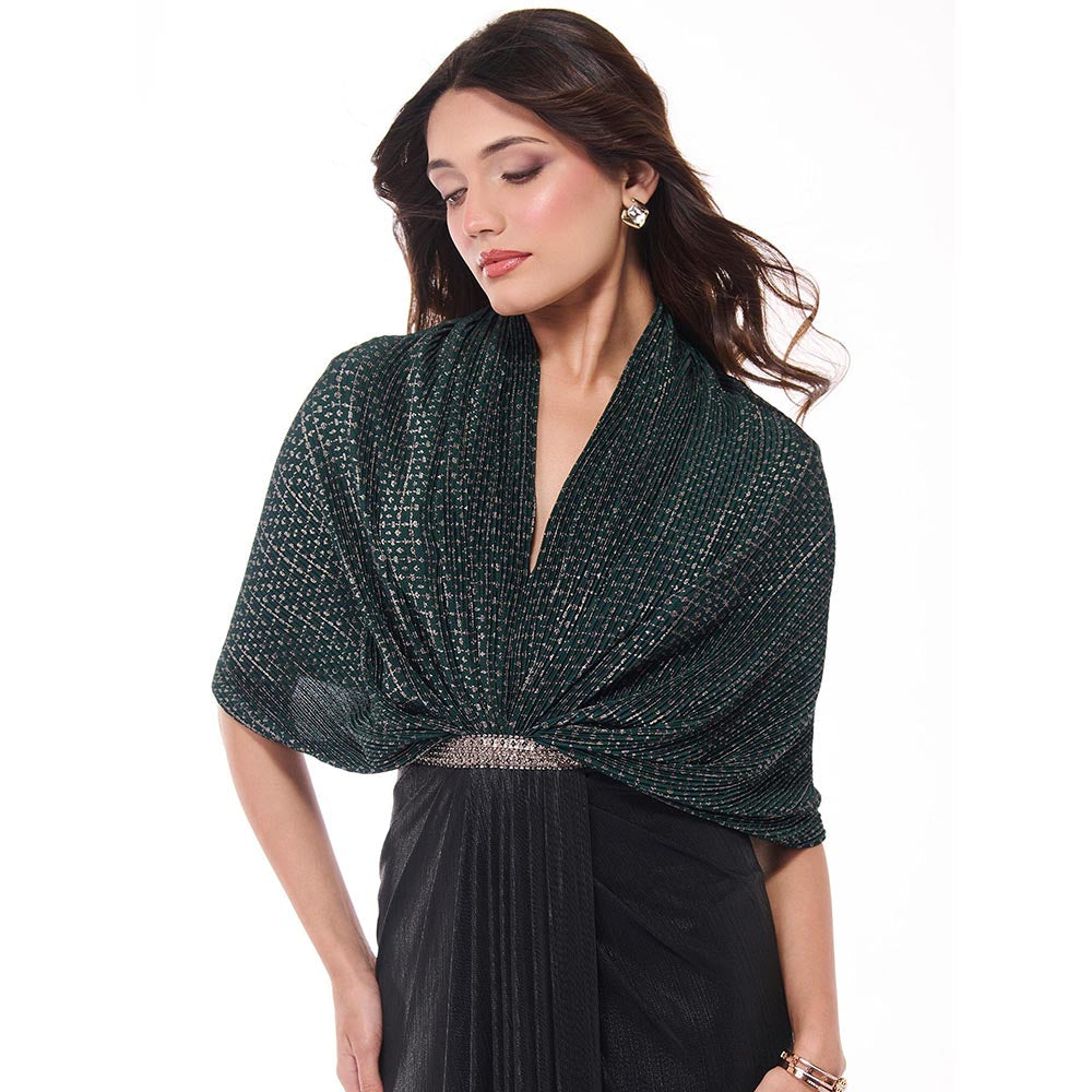 S&N by Shantnu Nikhil Emerald Printed Dress