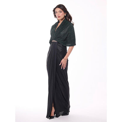 S&N by Shantnu Nikhil Emerald Printed Dress
