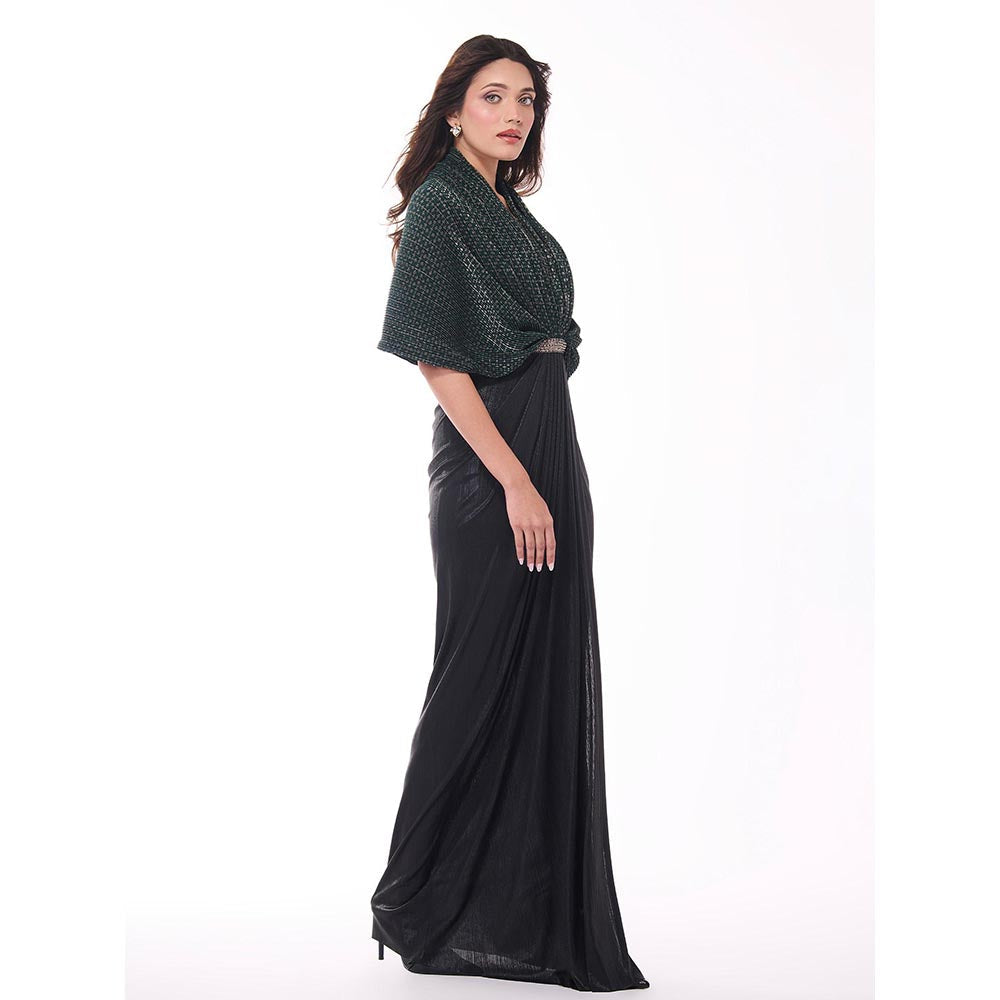 S&N by Shantnu Nikhil Emerald Printed Dress