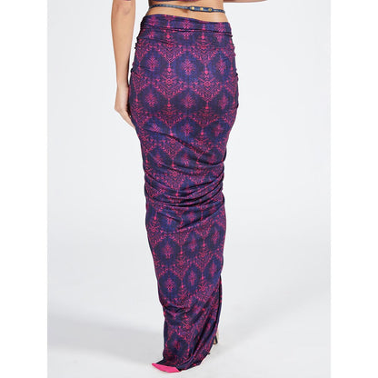 S&N by Shantnu Nikhil Multi-Color Gathered Printed Skirt