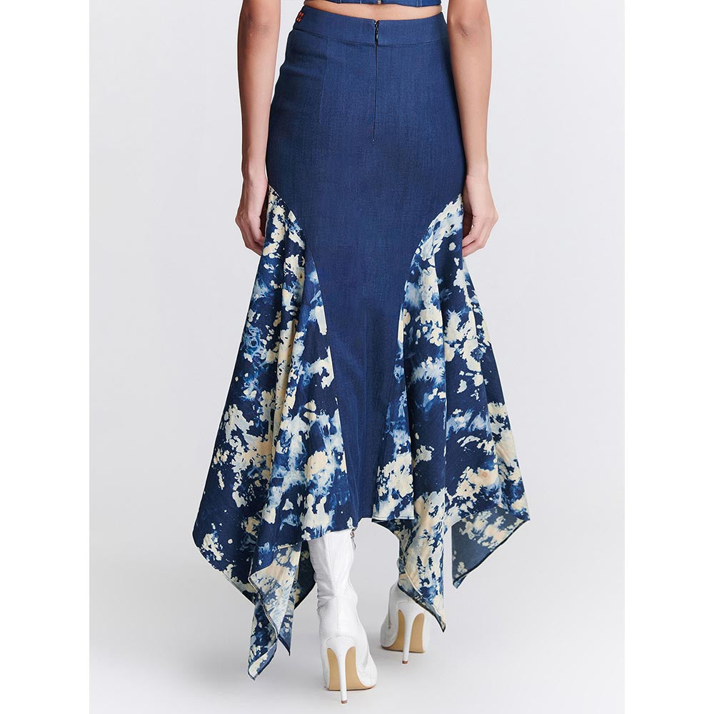S&N by Shantnu Nikhil Womens Demin Flared Skirt