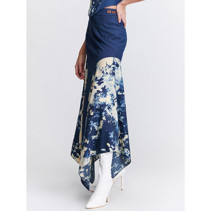S&N by Shantnu Nikhil Womens Demin Flared Skirt