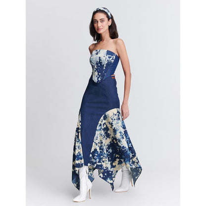 S&N by Shantnu Nikhil Womens Demin Flared Skirt