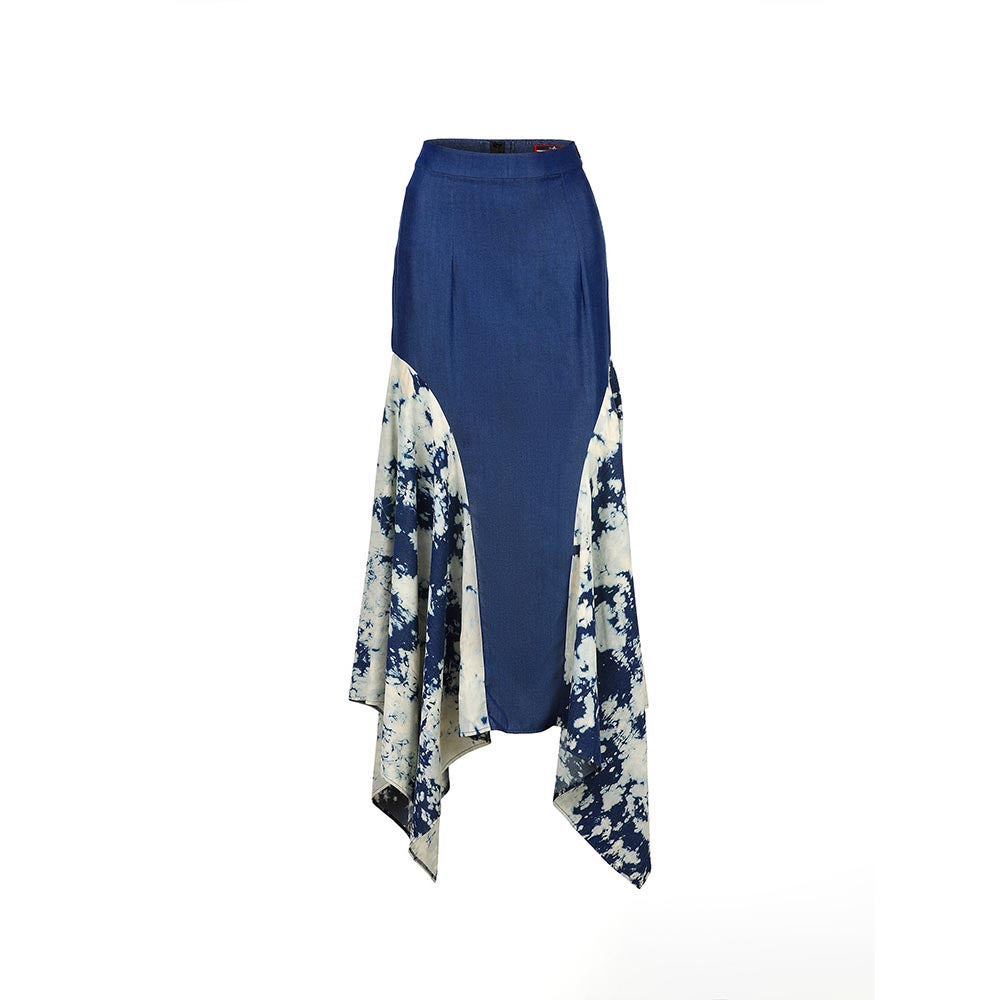 S&N by Shantnu Nikhil Womens Demin Flared Skirt