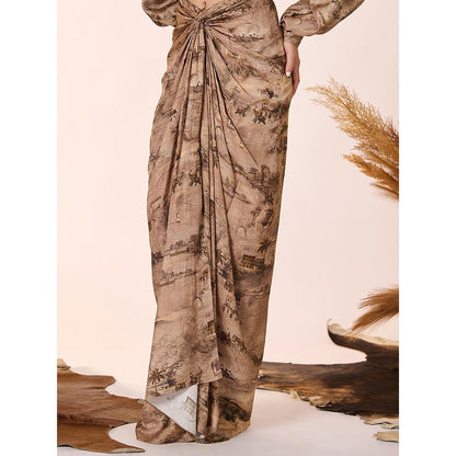 S&N by Shantnu Nikhil Safari Printed Skirt