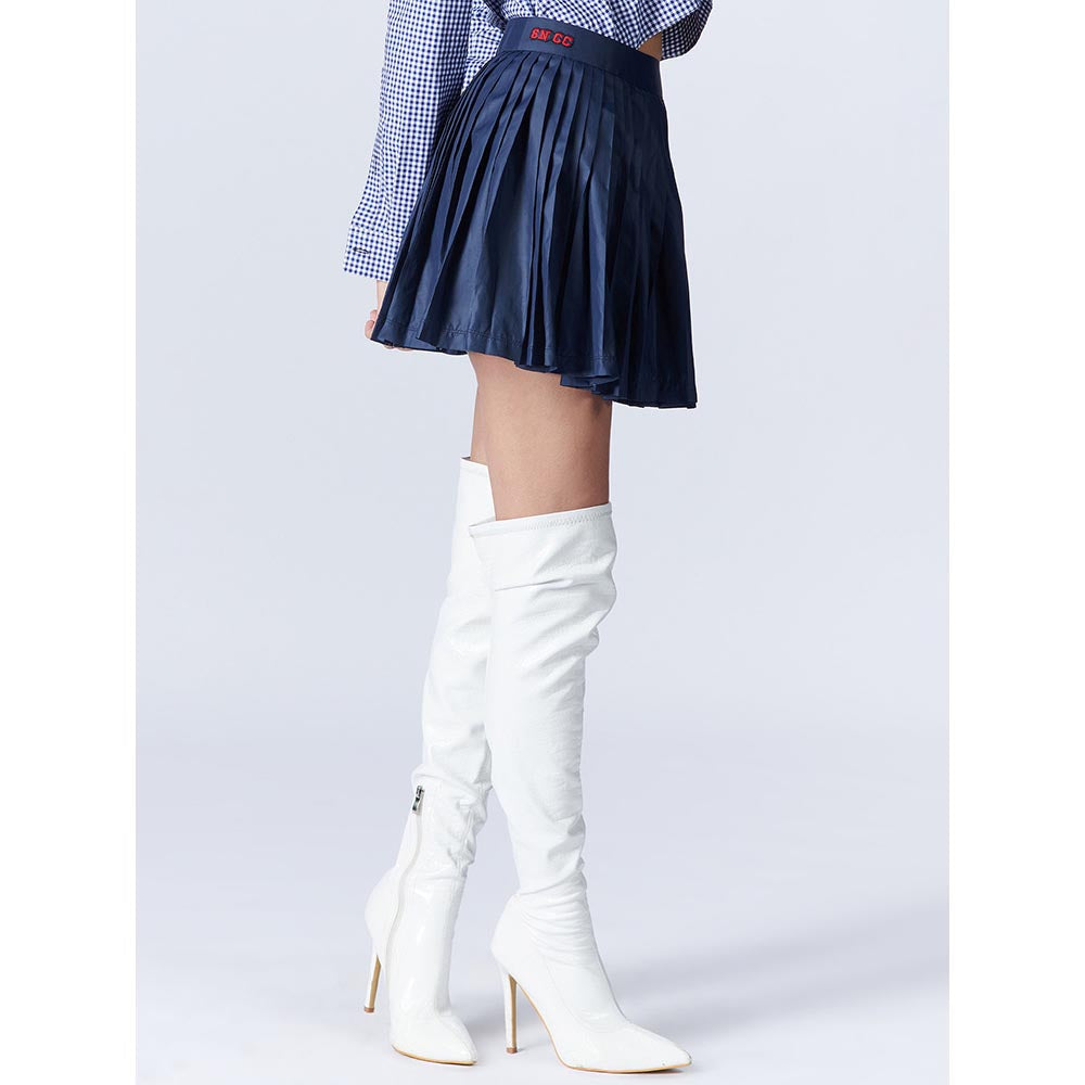 S&N by Shantnu Nikhil Womens Knife Pleated Skirt