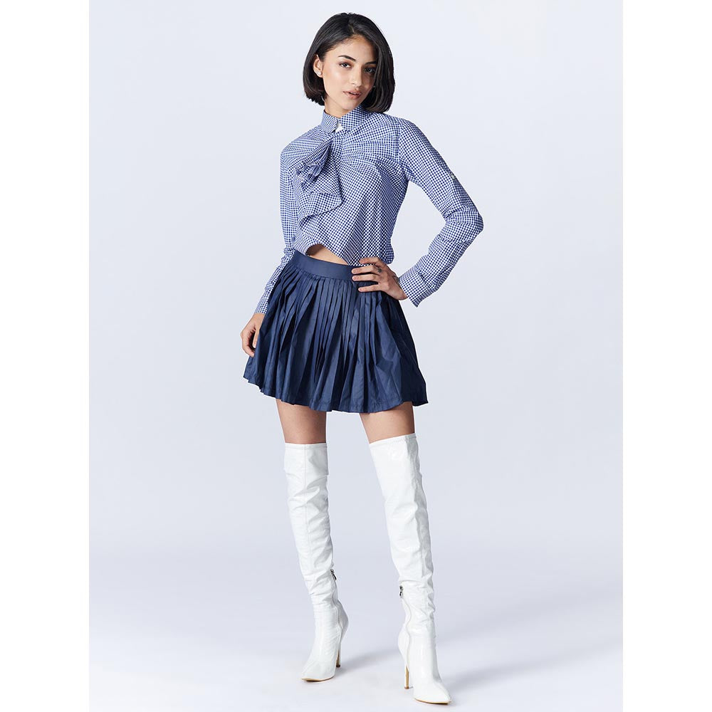 S&N by Shantnu Nikhil Womens Knife Pleated Skirt