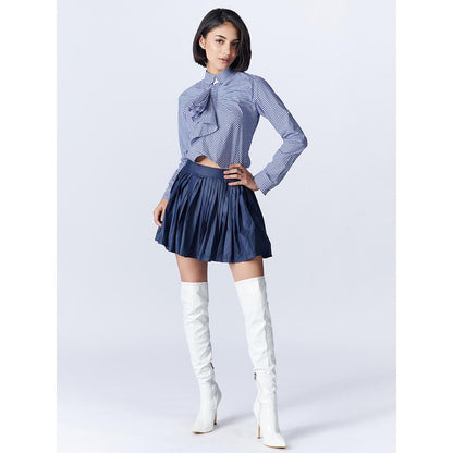 S&N by Shantnu Nikhil Womens Knife Pleated Skirt