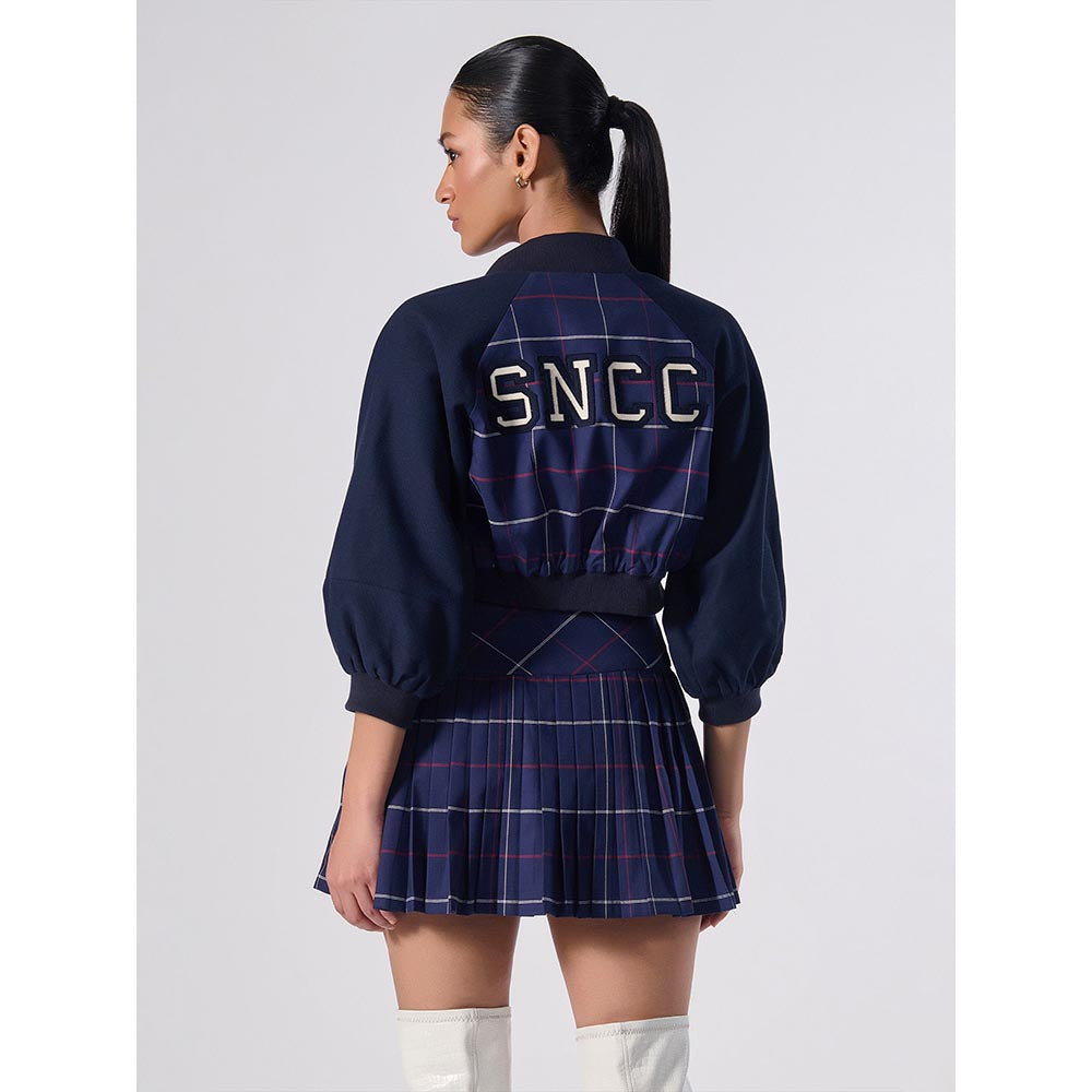 S&N by Shantnu Nikhil Womens Plaid Pleated Skirt
