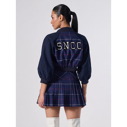 S&N by Shantnu Nikhil Womens Plaid Pleated Skirt