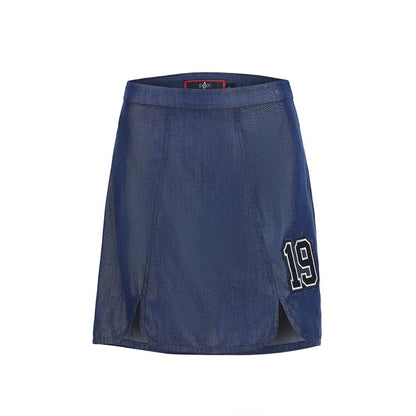 S&N by Shantnu Nikhil Womens Blue Solid Mini Skirt